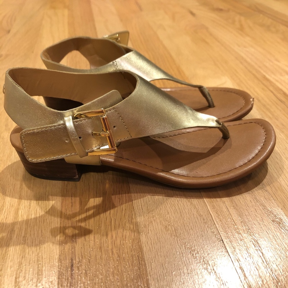 Tommy Hilfiger gold sandals, size 7